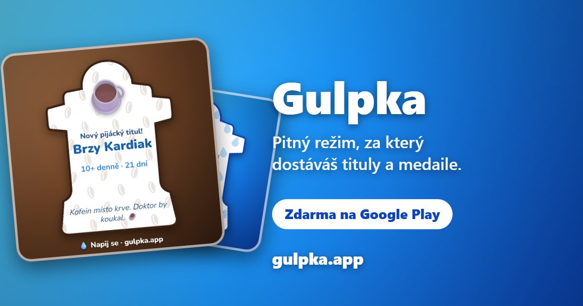 Gulpka — připomínač pitného režimu