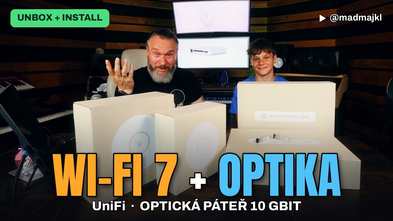 Vybalení a instalace domácí sítě UniFi s optickou páteří 10 Gbit a Wi-Fi 7